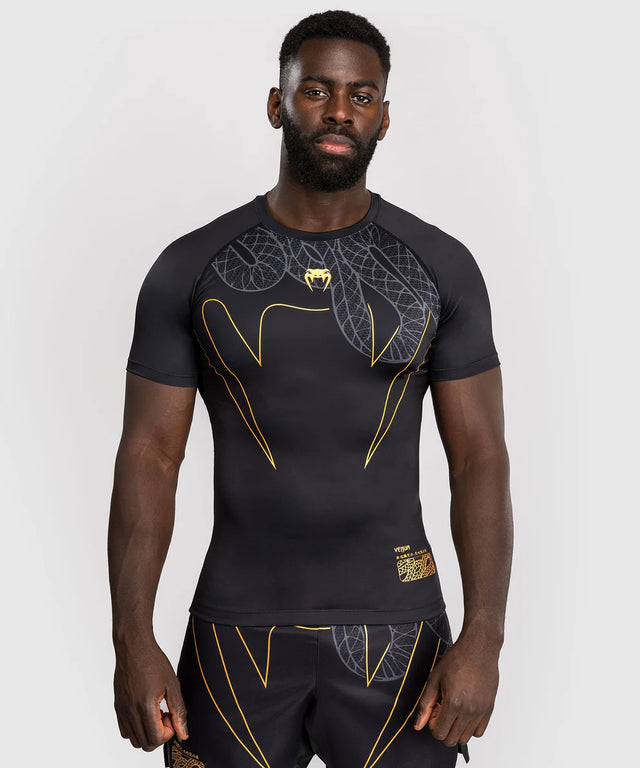 Venum Rashguard Short Sleeve Serpenti - Black