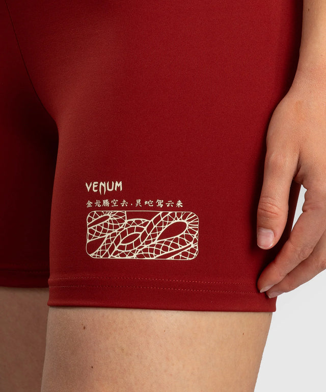 Pantaloncini da donna Venum Serpenti – Bordeaux
