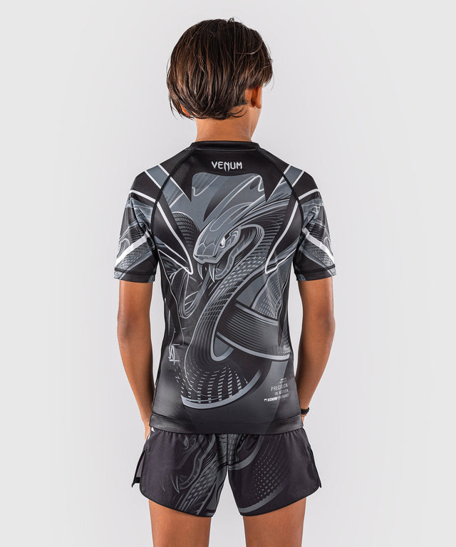 Venum Rashguard Crimson Viper 2.0 Korte Ærmer Børn - Sort/Grå