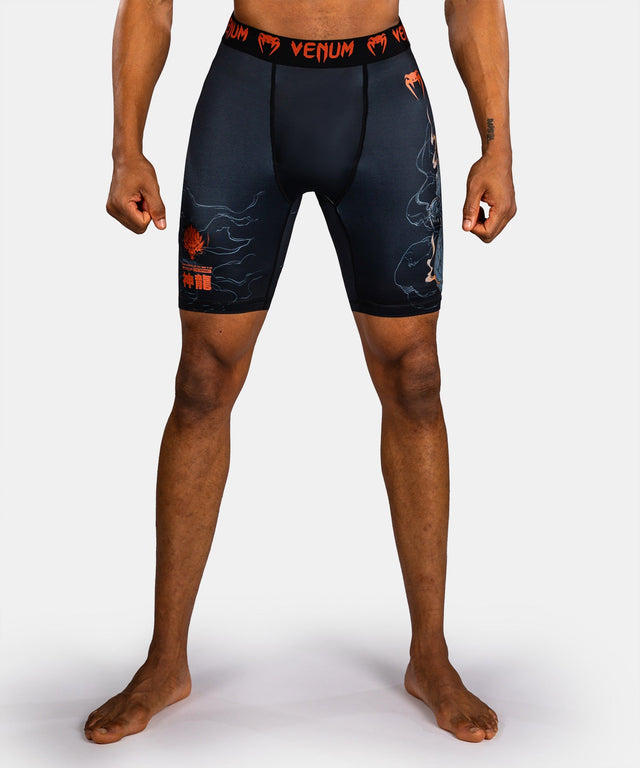 Pantaloncini a compressione Venum Thunder Dragon – Nero/Grigio/Rame