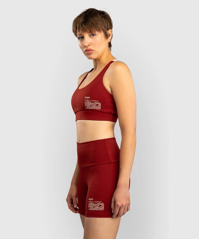Pantaloncini da donna Venum Serpenti – Bordeaux