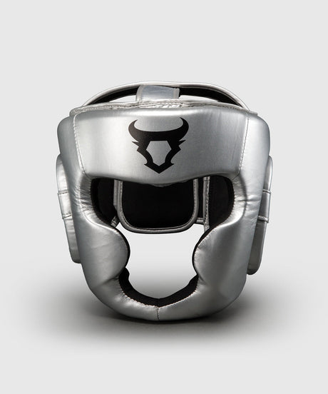 Casque Ringhorns Charger – Argent/Noir - vue de face