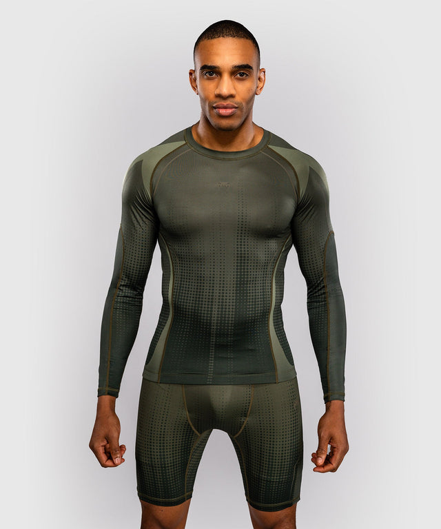 Venum Rashguard Stealth Lange Mouwen - Kaki/Legergroen