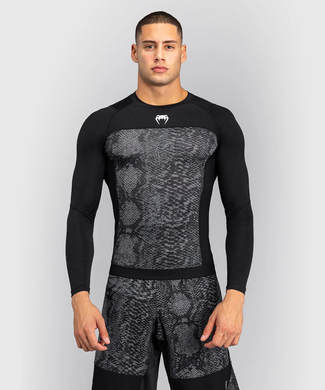 Venum Rashguard med lange ærmer G-Fit Scales – Sort/grå