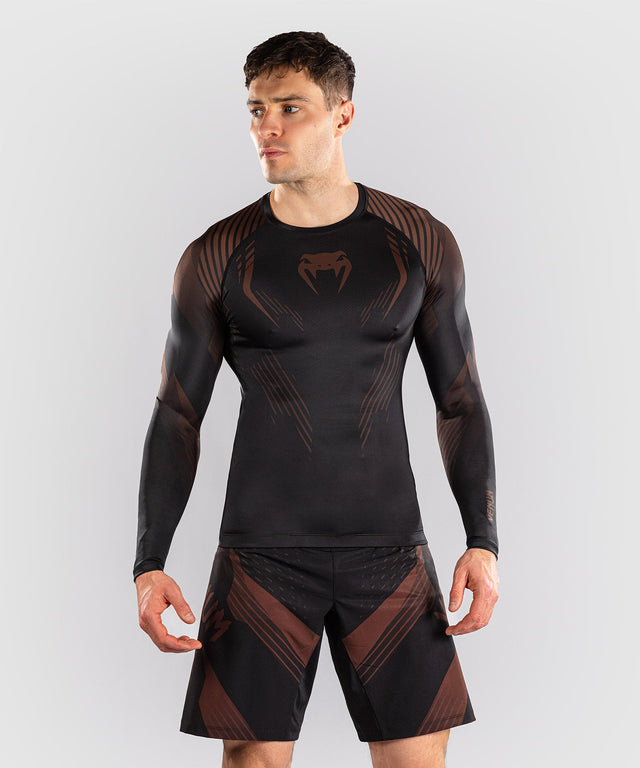 Rashguard Venum No-Gi 6.0 Maniche Lunghe – Nero/Marrone