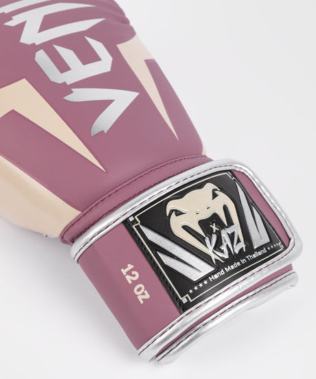 Gants de boxe Venum x Kaz – Orchidée sombre/Argent