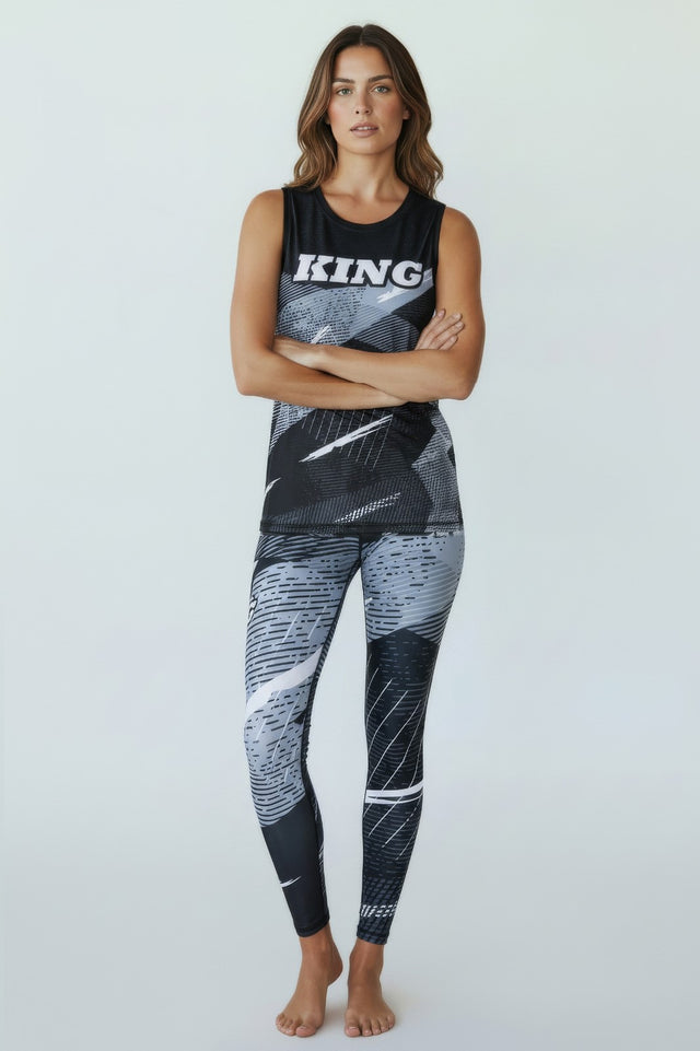 Rashguard King Pro Boxing Shadow 1 para mujer – Negro