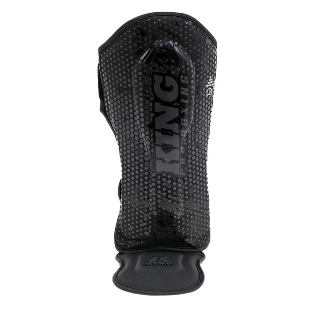 King Pro Boxing Schienbeinschoner Hexagon Kinder – Schwarz/Schwarz
