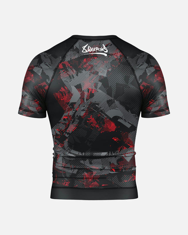 Rashguard 8 WEAPONS Hit 2.0 – Černá/Červená