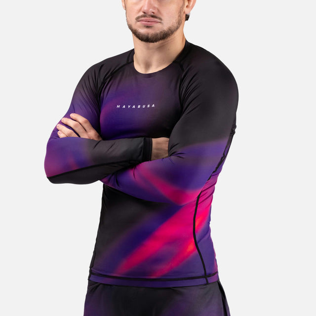 Hayabusa Rashguard Apex Nova Langarm - Ultraviolet Lila