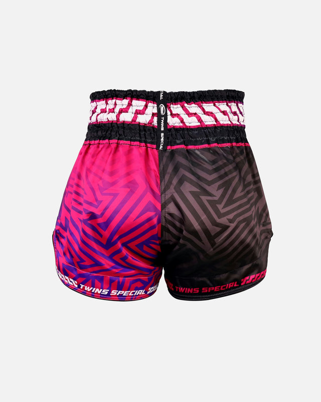 Shorts de Muay Thai Twins TTBL Maze – Rose