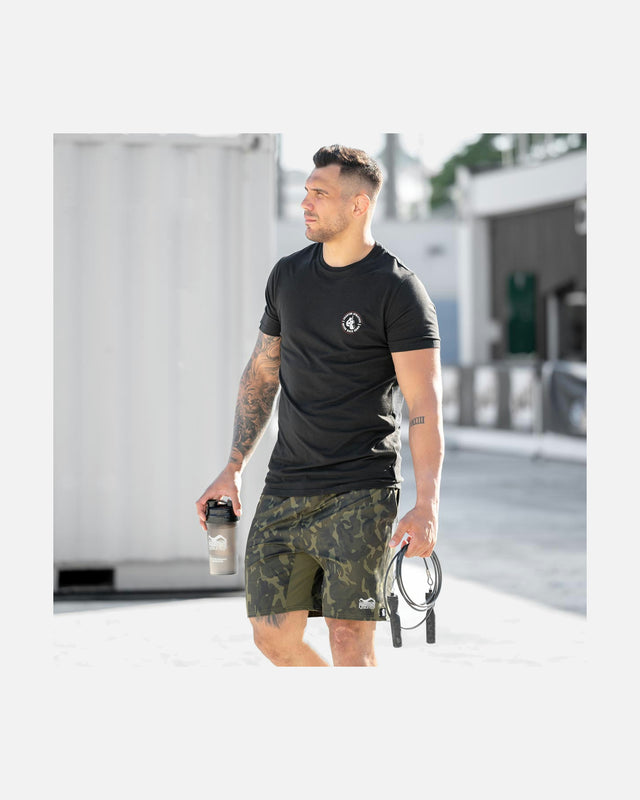 Tricou Phantom Athletics Never Back Down – Negru