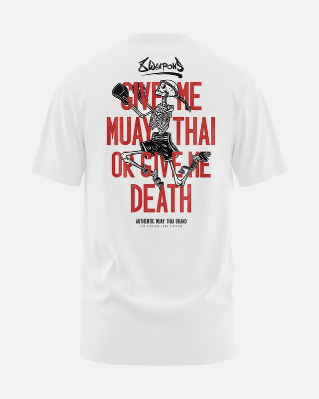 Tricou 8 WEAPONS Skeleton – Alb