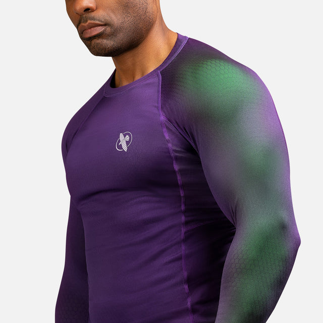 Rashguard Hayabusa Fusion Maniche Lunghe – Viola/Verde