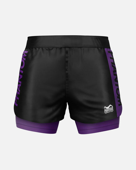 Kompresní kraťasy Phantom Athletics Compressie Shorts Fusion-R 2in1 Ranked – Fialové