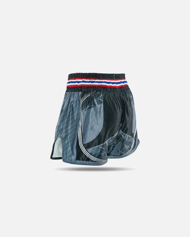 King Pro Boxing Muay-Thai-Shorts Flag – Schwarz