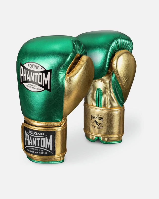Guantoni da boxe Phantom Athletics Mexico – Verde/Oro