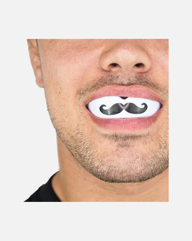 Safejawz Tandbeskytter Extro-Series Moustache – Sort