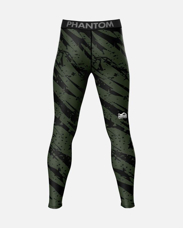 Pantaloncini a compressione Phantom Athletics Camo Tiger – Verde militare