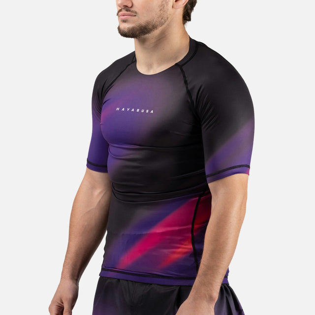 Hayabusa Rashguard Apex Nova Korte ærmer - Lilla