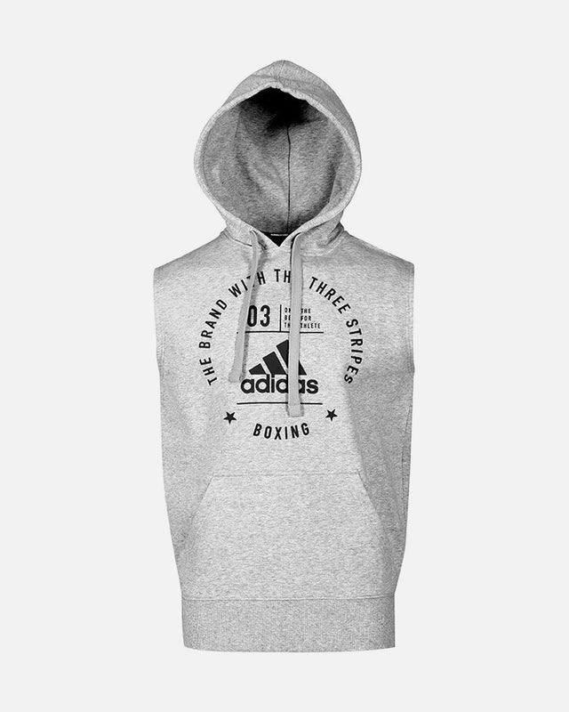 Sudadera sin mangas Adidas Community Boxing – Gris/Negro