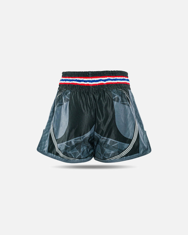 King Pro Boxing Muay-Thai-Shorts Flag – Schwarz