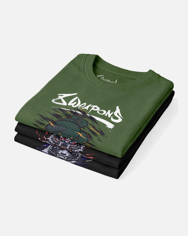 Camiseta 8 WEAPONS Beastial Viper – Caqui