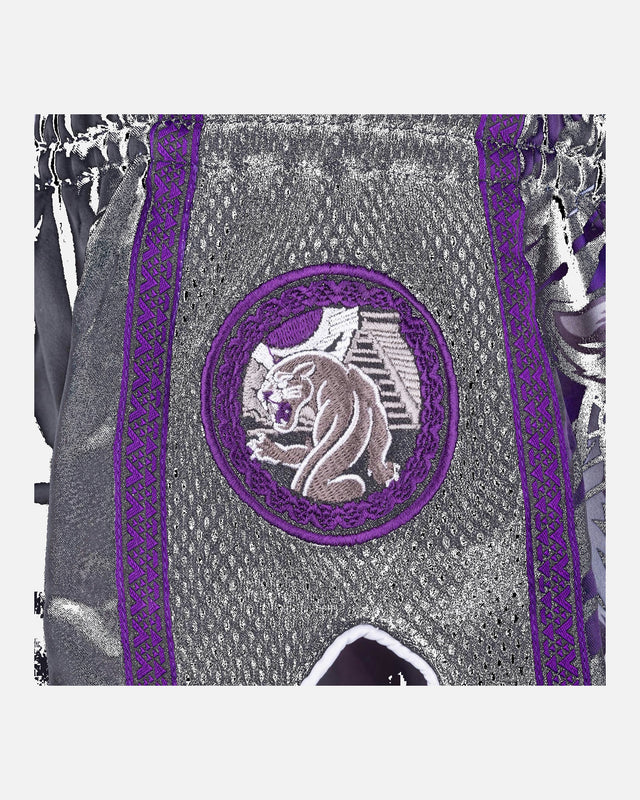 8 WEAPONS Muay Thai shorts Beastial Panther – Sort/Lilla
