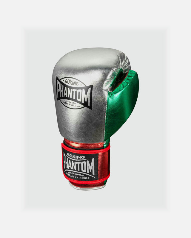 Phantom Athletics Boxhandschuhe Mexico – Silber/Grün/Rot