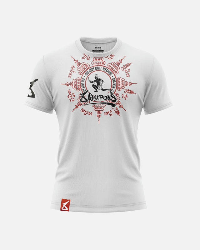 8 WEAPONS Tricou Eight Ways Yant – Alb