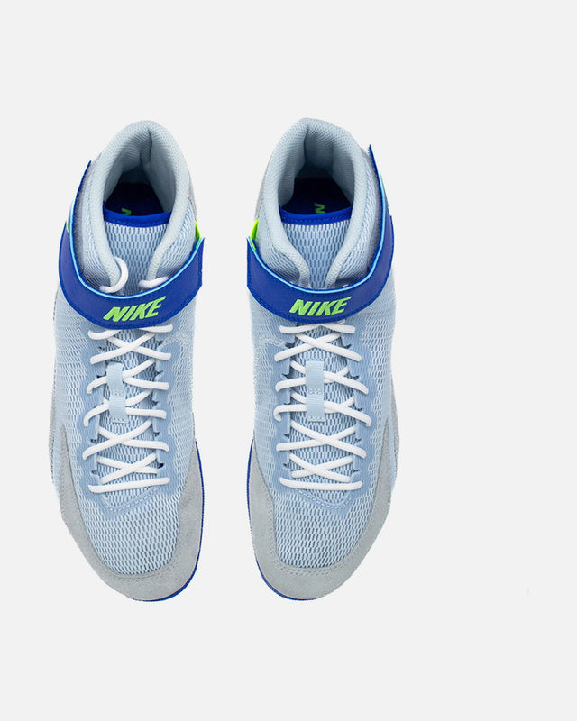 Chaussures de lutte Nike Speedsweep VIII – Gris/Bleu/Néon
