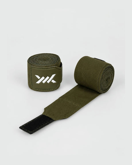 Ligaduras de boxe Caged Essential – Verde Caqui (com saco de lavagem)