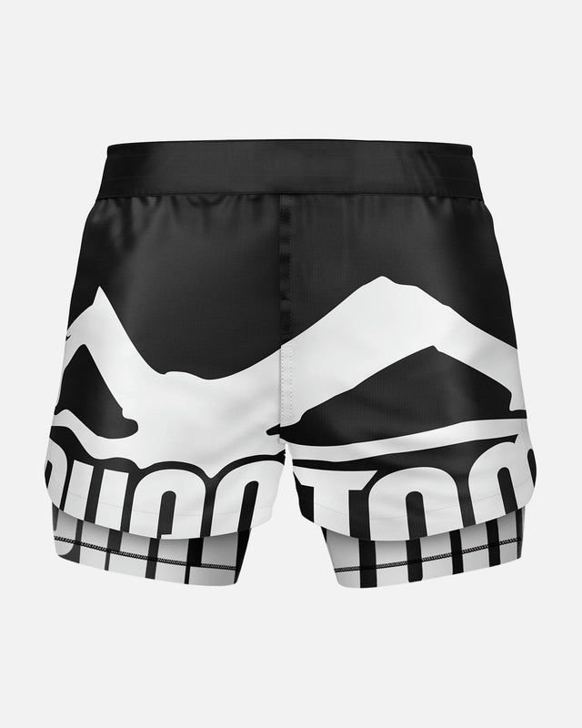 Pantaloncini MMA Phantom Athletics Fusion-R 2in1 Savage – Nero/Bianco
