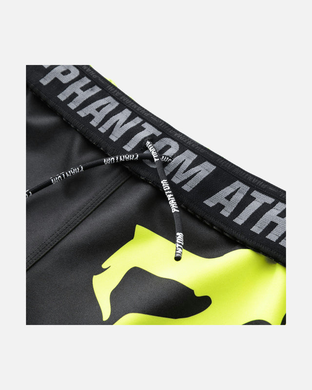 Shorts de Muay Thai Phantom Athletics Revolution – Noir/Néon