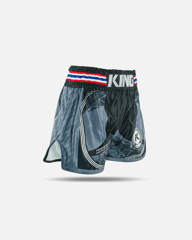 King Pro Boxing Muay-Thai-Shorts Flag – Schwarz