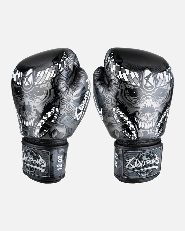 Guantes de boxeo 8 WEAPONS Bone Island – Negro