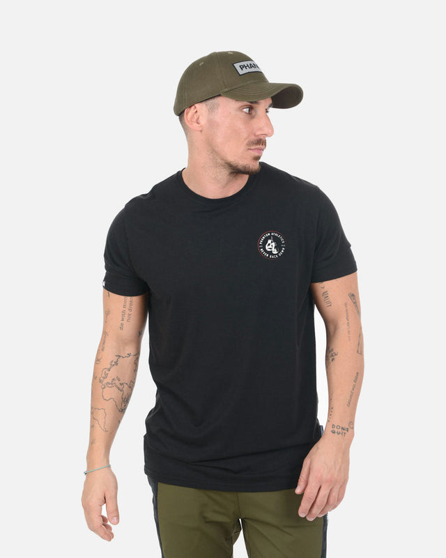 Tricou Phantom Athletics Never Back Down – Negru
