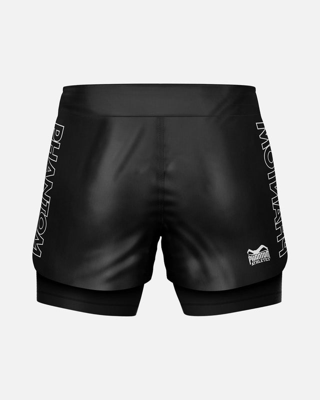 Pantaloncini a compressione Phantom Athletics Fusion-R 2in1 Ranked – Nero