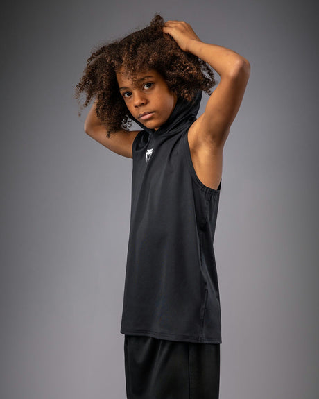 Venum Hoodie Elite ärmelloses Kindermodell – Schwarz