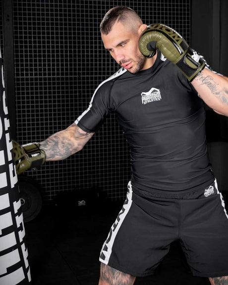 Rashguard Phantom Athletics Rashguard EVO Apex Manga Corta – Negro