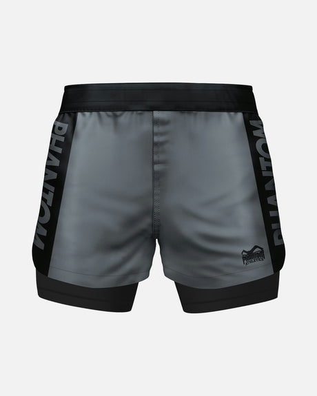 Pantalones de compresión Phantom Athletics Fusion 2in1 Apex – Gris