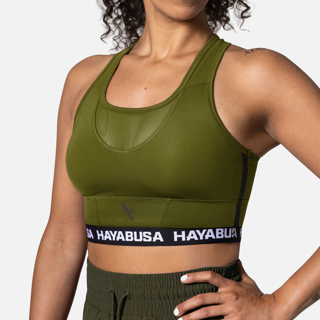 Hayabusa Sport-BH Crossback Damen – Olive