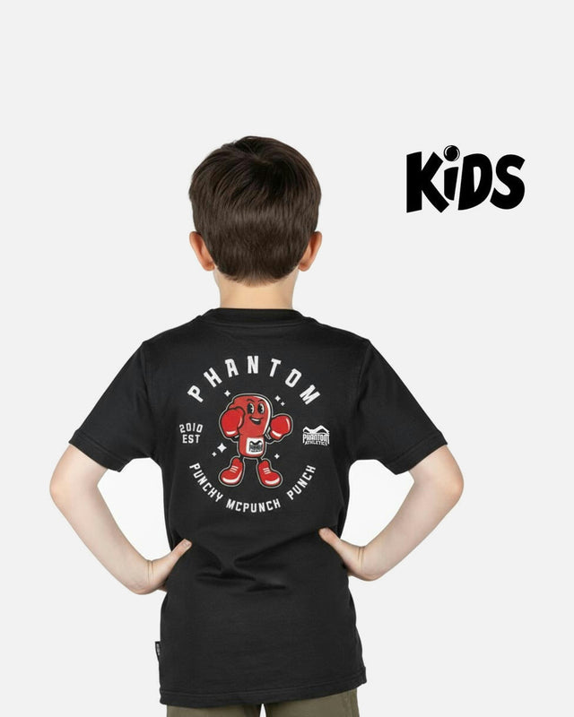Tricou Phantom Athletics Punchy Copii – Negru