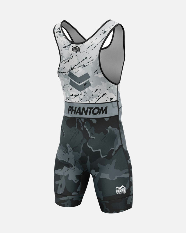 Phantom Athletics Worstelsinglet Delta - Hvid/Grå/Sort