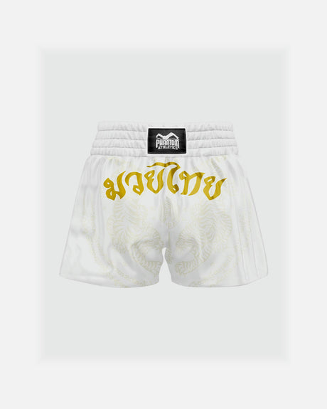 Phantom Athletics Muay-Thai-Shorts Sak Yant – Weiß/Gold