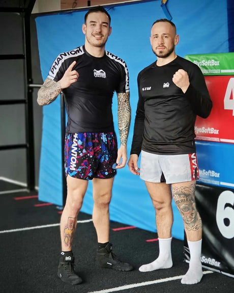 Spodenki MMA Phantom Athletics Fusion Splatter – Niebieskie