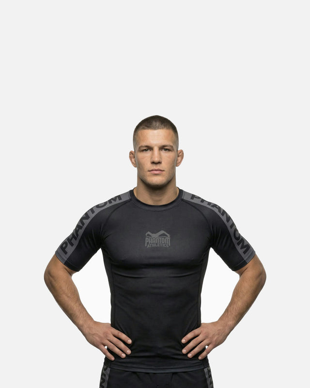 Phantom Athletics Rashguard EVO Apex Kurzarm – Schwarz/Grau