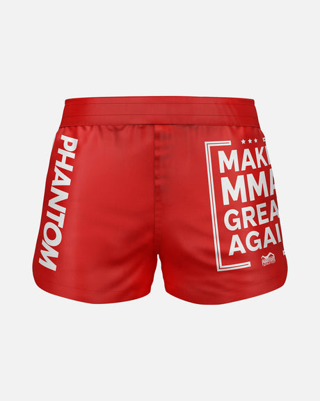 Pantaloni scurți MMA Phantom Athletics Fusion-R Make MMA Great Again – Roșu
