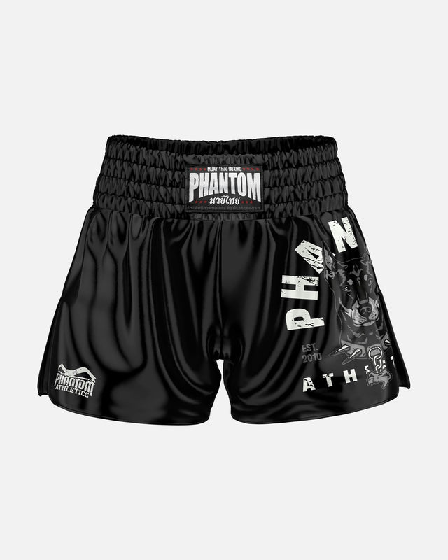 Phantom Athletics Muay-Thai-Shorts Dobermann – Schwarz