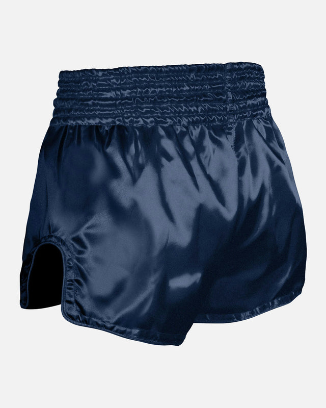 8 WEAPONS Muay Thai-shorts Strike – Mörkblå/Vit